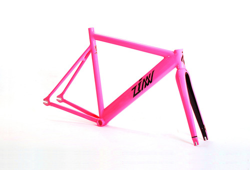 ZINN BIKE Janus Pursuit Track/Fixie Frame Set (Hot Pink)